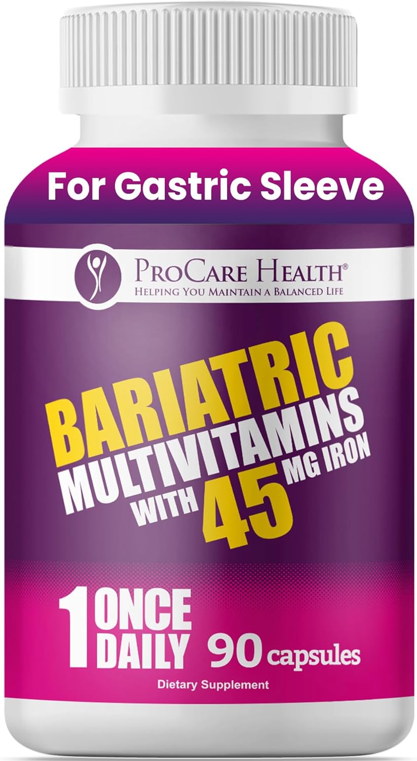 ProCare Health bariatric multivitamin, 45mg iron, once-daily capsule, 90 count