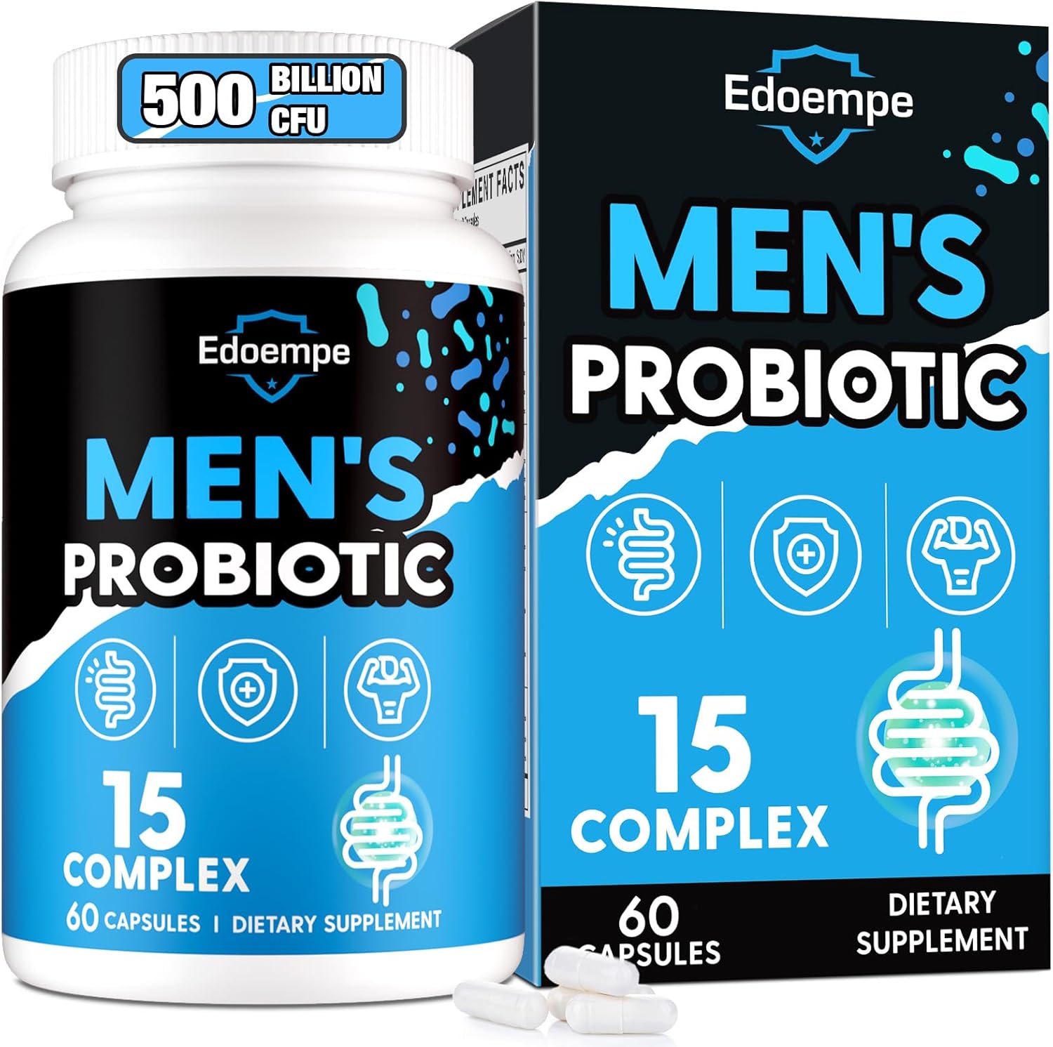Men’s Probiotic 500B – 12 Strains + Combination of Organic Fiber Ingredients. - Image 2